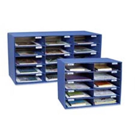 EASY-TO-ORGANIZE Mail Box- 15 Slots- 12-.50in.x10in.x3in.- Blue EA824293